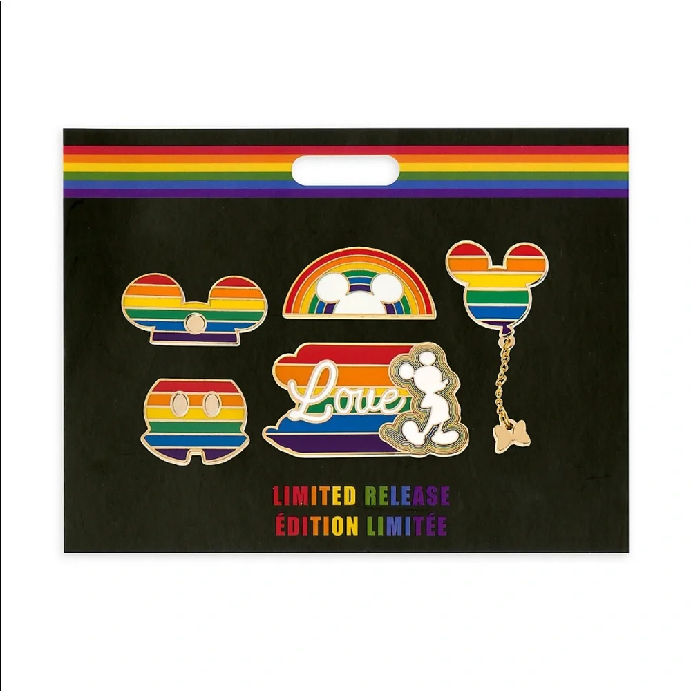 Disney Rainbow LE Pride Pin Set Mickey Mouse 5 Trading